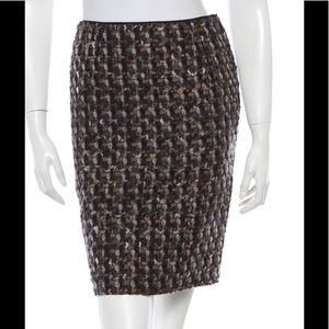 LANVIN Woven Wool Skirt Size Small Skirt
